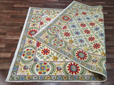 Pakistani Rug Hand Knotted Oriental Rug Rare Very Fine Pakistan Kilim Oriental Rug 6'x8'10