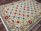 Pakistani Rug Hand Knotted Oriental Rug Rare Very Fine Pakistan Kilim Oriental Rug 6'x8'10