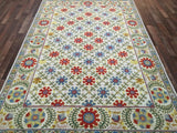 Pakistani Rug Hand Knotted Oriental Rug Rare Very Fine Pakistan Kilim Oriental Rug 6'x8'10