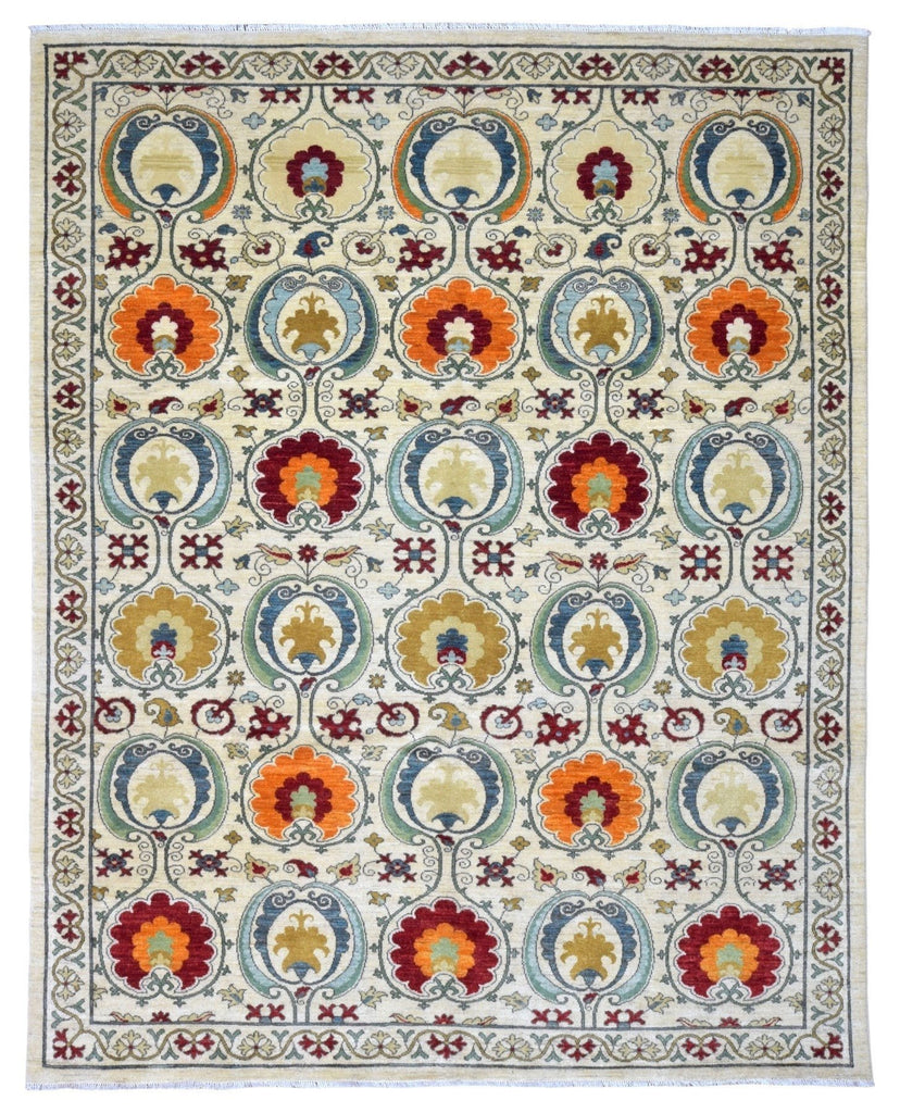 Beige Very Fine Pakistan Tribal Design Oriental Rug 8'1X10'