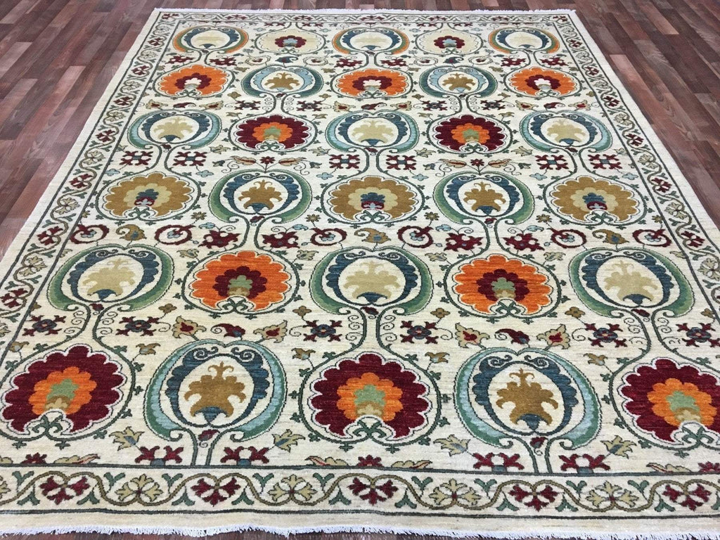 Beige Very Fine Pakistan Tribal Design Oriental Rug 8'1X10'