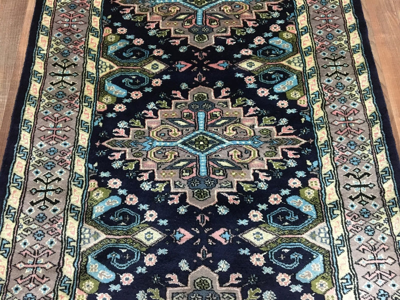 Pink and Black Royal Bukhara Oriental Rug 3'2X5'10