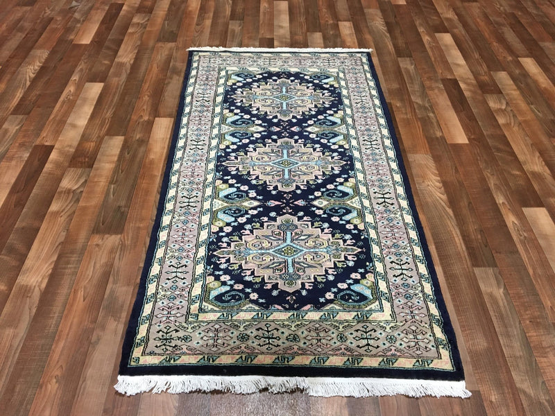 Pink and Black Royal Bukhara Oriental Rug 3'2X5'10