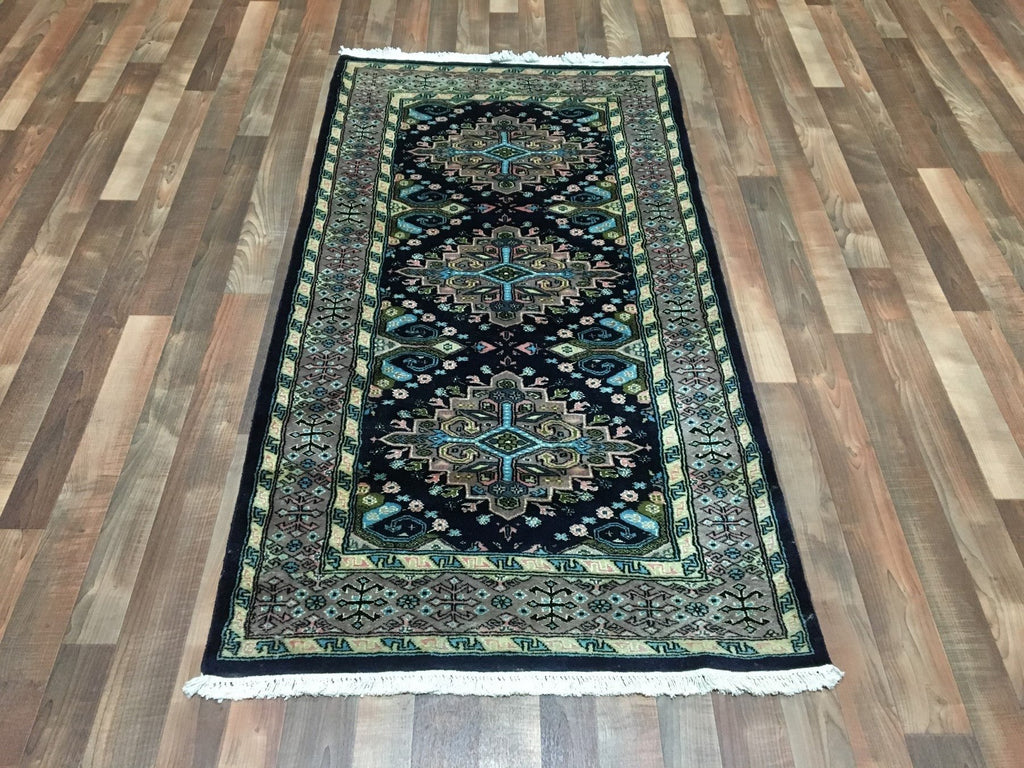Pink and Black Royal Bukhara Oriental Rug 3'2X5'10