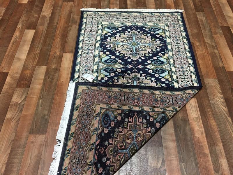 Pink and Black Royal Bukhara Oriental Rug 3'2X5'10