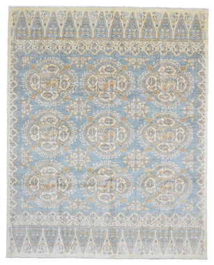 Pakistani Rug Hand Knotted Oriental Rug Semi-Antique Fine Pakistan Peshawar Area Rug 7'10x10'1