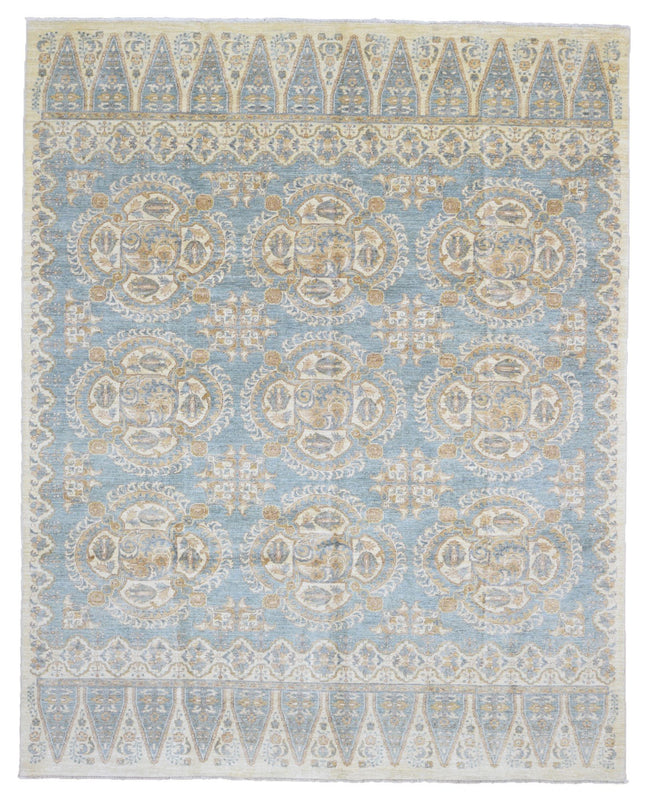 Pakistani Rug Hand Knotted Oriental Rug Semi-Antique Fine Pakistan Peshawar Area Rug 7'10x10'1