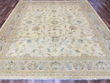 Pakistani Rug Hand Knotted Oriental Rug Semi-Antique Fine Venetian Peshawar Rug 8'4x9'10