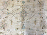 Pakistani Rug Hand Knotted Oriental Rug Semi-Antique Fine Venetian Peshawar Rug 8'4x9'10