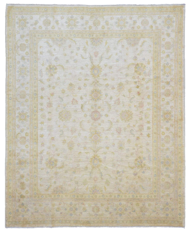 Pakistani Rug Hand Knotted Oriental Rug Semi-Antique Fine Venetian Peshawar Rug 8' x 10'
