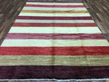 Pakistani Rug Hand Knotted Oriental Rug Semi-Antique Gabbeh Oriental Rug 6'8 x 10'