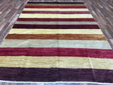 Pakistani Rug Hand Knotted Oriental Rug Semi-Antique Gabbeh Oriental Rug 6'8 x 10'