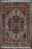 Pakistani Rug Hand Knotted Oriental Rug Semi-Antique Pakistan Serapi Oriental Area Rug 5'9 x 9'