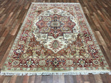 Pakistani Rug Hand Knotted Oriental Rug Semi-Antique Pakistan Serapi Oriental Area Rug 5'9 x 9'