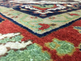 Pakistani Rug Hand Knotted Oriental Rug Semi-Antique Serapi Oriental Area Rug 8' x 9'10