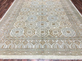 Pakistani Rug Hand Knotted Oriental Rug Semi-Antique Very Fine Large Peshawar Oriental Rug 9'6x13'6