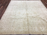 Pakistani Rug Hand Knotted Oriental Rug Semi-Antique Very Fine Light Venetian Peshawar Rug 8'2 x 9'7