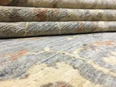Pakistani Rug Hand Knotted Oriental Rug Very Fine Estate Peshawar with Silk Area Rug 7'10x10'10