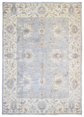 Pakistani Rug Hand Knotted Oriental Rug Very Fine Estate Peshawar with Silk Area Rug 7'10x10'10