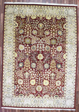 Pakistani Rug Hand Knotted Oriental Rug Very Fine Large Oriental Silk Tabriz Rug 10' x 14'