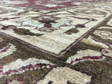 Pakistani Rug Hand Knotted Oriental Rug Very Fine Large Silk Peshawar Oriental Rug 9'9 X 14'5