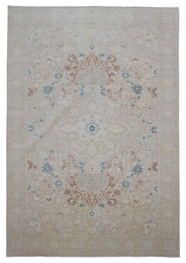 Pakistani Rug Hand Knotted Oriental Rug Very Fine Modern Artisan Peshawar Rug 9'9x13'9