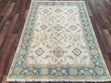 Pakistani Rug Hand Knotted Oriental Rug Very Fine Pakistan Peshawar Area Rug 4'X5'10