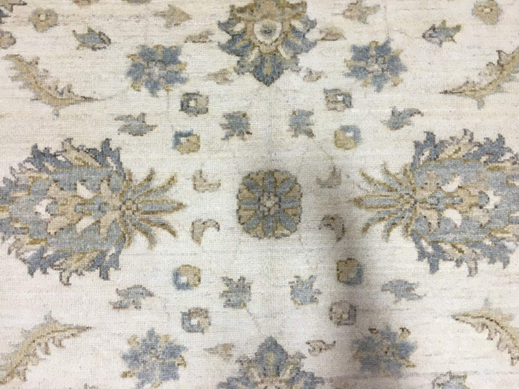 Blue and Beige Very Fine Pakistan Peshawar Large Oriental Rug 9'X11'10