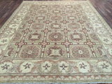 Pakistani Rug Hand Knotted Oriental Rug Very Fine Symbolic Modal Peshawar Area Rug 8' x 10'