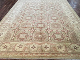 Pakistani Rug Hand Knotted Oriental Rug Very Fine Symbolic Modal Peshawar Area Rug 8' x 10'