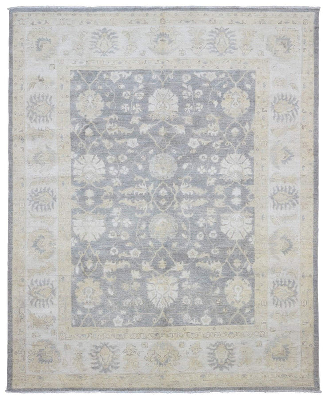 Pakistani Rug Hand Knotted Oriental Rug Very Fine Venetian Style Stone Washed Peshawar 7'9x9'8