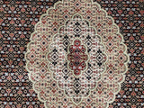 Persian Rug Hand Knotted Oriental Rug 8'x8' Very Fine Persian Silk Tabriz Round Area Rug