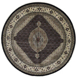 Persian Rug Hand Knotted Oriental Rug 8'x8' Very Fine Persian Silk Tabriz Round Area Rug