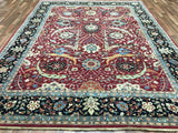 Persian Rug Hand Knotted Oriental Rug 9'2 x 12' Very Fine Persian Silk Tabriz Large Area Rug