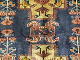 Persian Rug Hand Knotted Oriental Rug Antique Persian Hamadan Runner 3'10 x 9'10