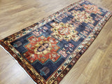 Persian Rug Hand Knotted Oriental Rug Antique Persian Hamadan Runner 3'10 x 9'10