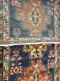 Persian Rug Hand Knotted Oriental Rug Antique Persian Hamadan Runner 3'10 x 9'10