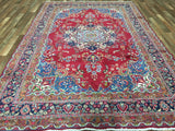 Persian Rug Hand Knotted Oriental Rug Antique Persian Kashan Rug 6'5x9'5