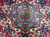 Persian Rug Hand Knotted Oriental Rug Antique Persian Kashan Rug 6'5x9'5