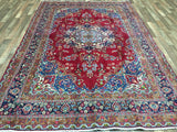 Persian Rug Hand Knotted Oriental Rug Antique Persian Kashan Rug 6'5x9'5