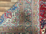 Persian Rug Hand Knotted Oriental Rug Antique Persian Kashan Rug 6'5x9'5