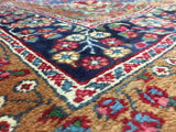 Persian Rug Hand Knotted Oriental Rug Antique Persian Kashan Rug 6'5x9'5