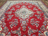 Persian Rug Hand Knotted Oriental Rug Antique  Persian Sarouk Rug 10'8x13'11