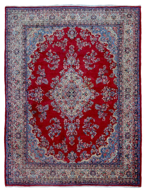 Persian Rug Hand Knotted Oriental Rug Antique  Persian Sarouk Rug 10'8x13'11