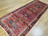 Persian Rug Hand Knotted Oriental Rug Fine Heriz Persian Runner 3'7 x 9'5