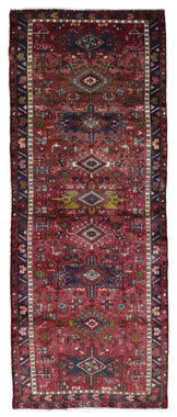 Persian Rug Hand Knotted Oriental Rug Fine Heriz Persian Runner 3'7 x 9'5