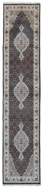 Persian Rug Hand Knotted Oriental Rug Fine Oriental Tabriz with Silk Runner Rug 2'10x13'6