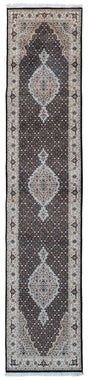 Persian Rug Hand Knotted Oriental Rug Fine Oriental Tabriz with Silk Runner Rug 2'10x13'6