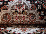 Persian Rug Hand Knotted Oriental Rug Fine Persian Silk Mahi Tabriz Area Rug 6'6x6'6