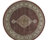 Persian Rug Hand Knotted Oriental Rug Fine Persian Silk Tabriz Round Area Rug 10'x10'
